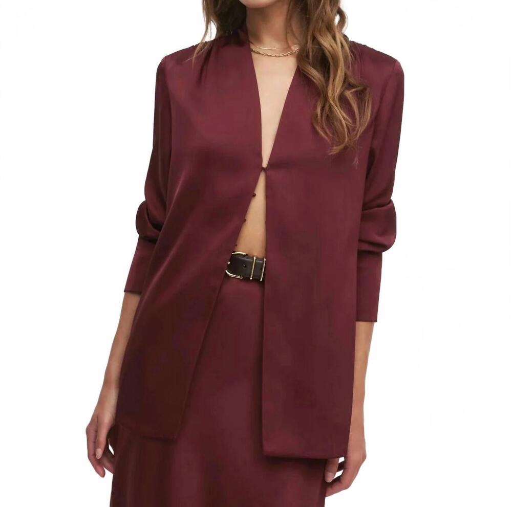 NEW FAVORITE DAUGHTER izzy long sleeve top in vino